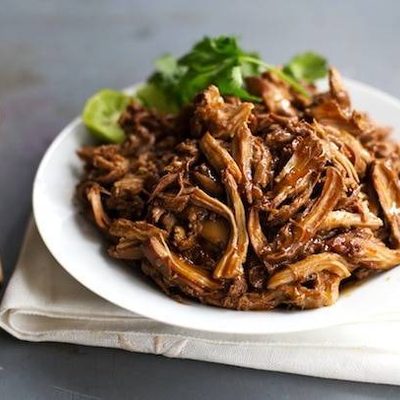 Honey Glazed Crockpot Chicken Adobo - simple pantry ingredients, hardly any hands-on time, 200 calories. | https://natural-los.today