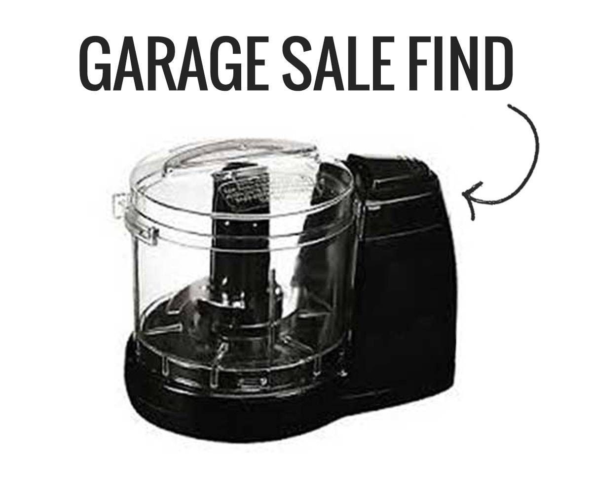 Garage Sale Find food processor.